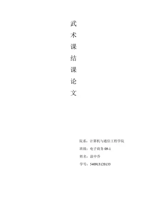 我心目中的中国武术文化