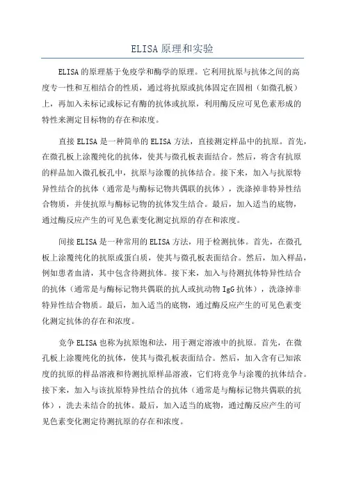 ELISA原理和实验