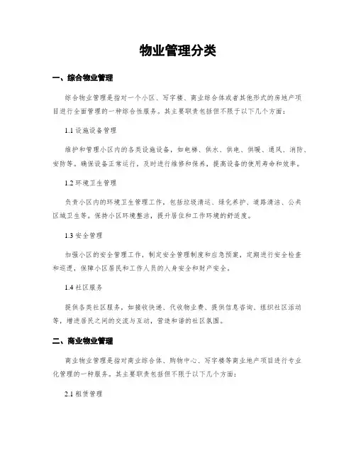 物业管理分类