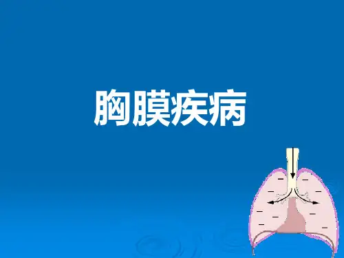 胸膜疾病ppt医学课件