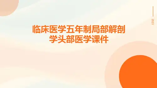 临床医学五年制局部解剖学头部医学课件