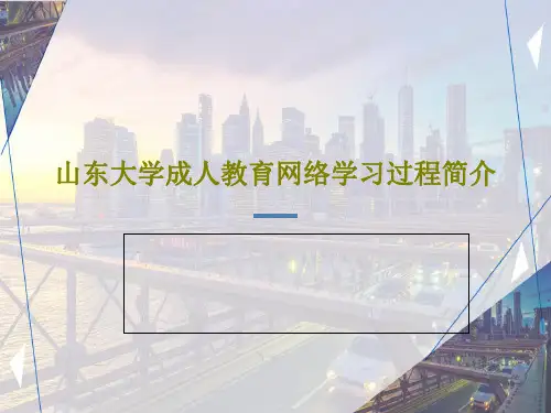 山东大学成人教育网络学习过程简介共25页文档