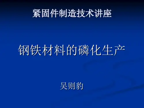 钢铁材料的磷化生产教材
