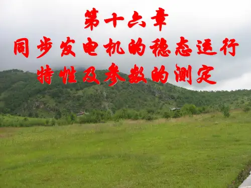 同步发电机的稳态运行特性及解读