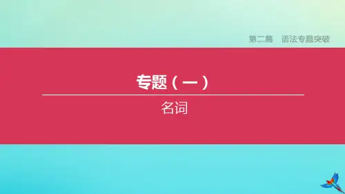 (吉林专版)2020中考英语复习方案第二篇语法专题突破专题(01)名词课件
