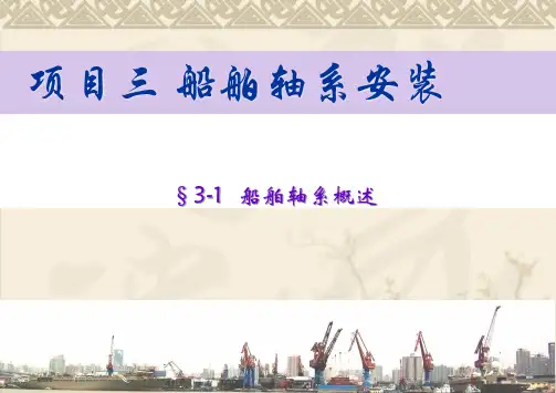 第一讲 船舶轴系的安装解读