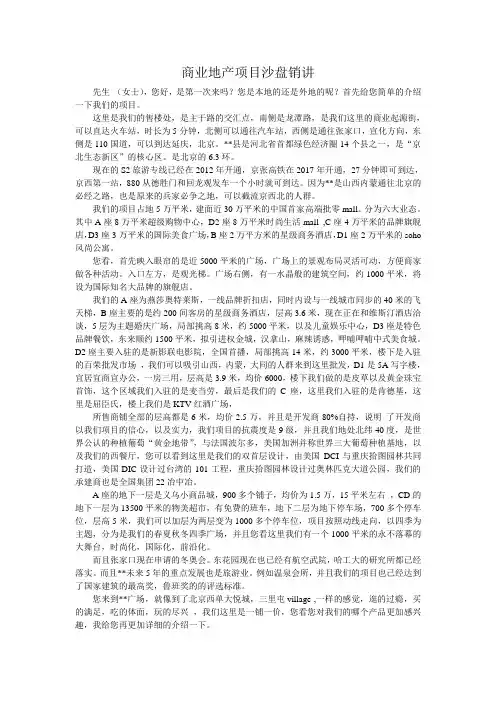 商业地产项目沙盘讲解