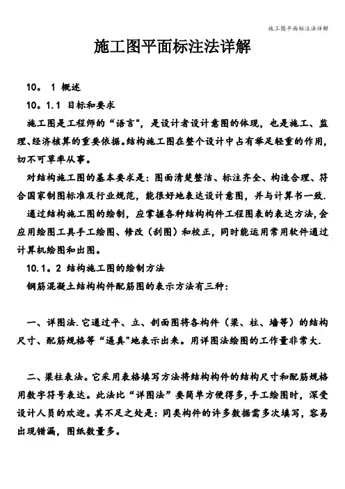 施工图平面标注法详解
