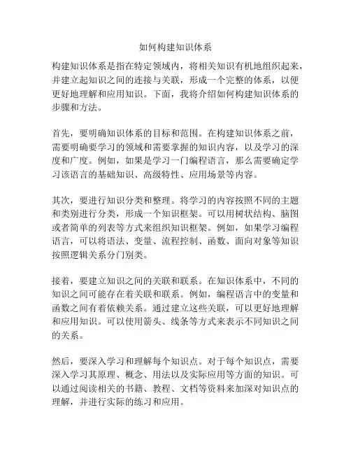 如何构建知识体系