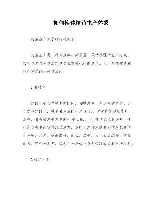 如何构建精益生产体系
