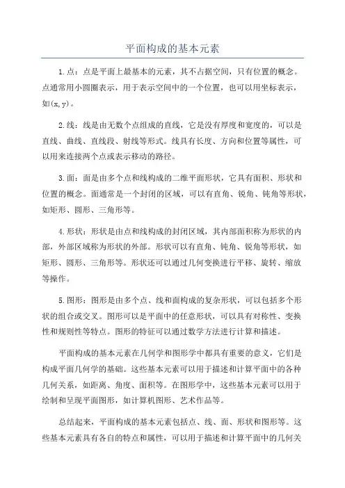平面构成的基本元素