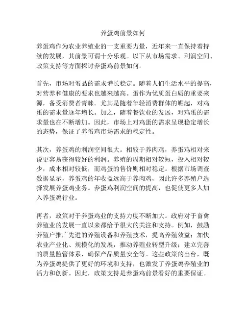 养蛋鸡前景如何
