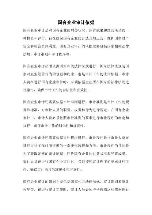 国有企业审计依据