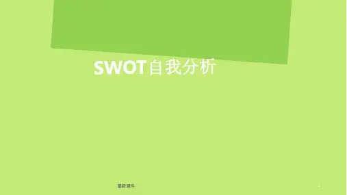 SWOT自我分析课件