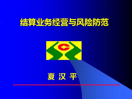 04结算业务经营与风险防范