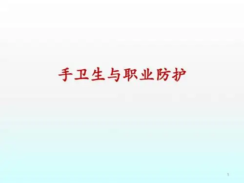 手卫生与职业防护ppt课件