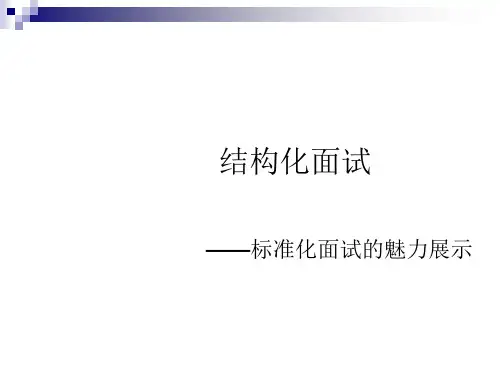结构化面试培训课件(PPT 42页)