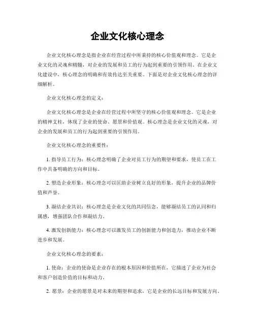 企业文化核心理念