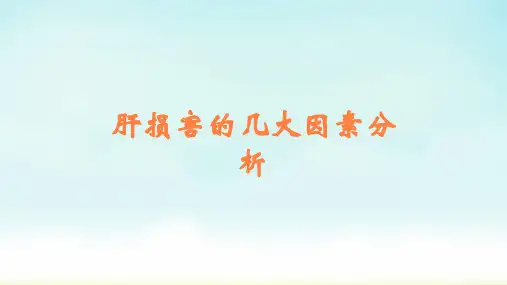 肝损害的几大因素分析