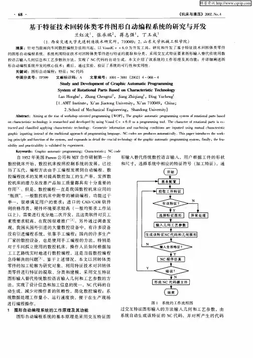 基于特征技术回转体类零件图形自动编程系统的研究与开发