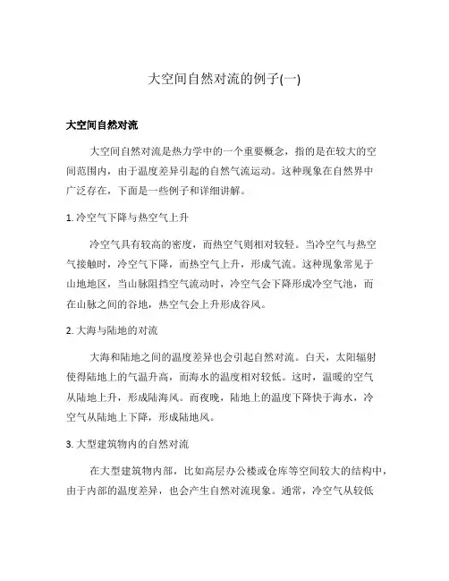 大空间自然对流的例子(一)