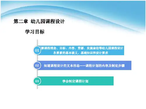 第二章幼儿园课程设计ppt课件
