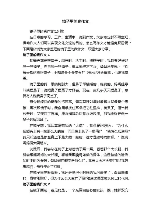 镜子里的我作文