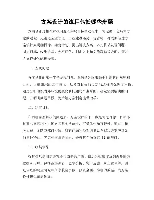 方案设计的流程包括哪些步骤