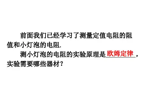 沪科版九年级物理163测量电功率课件共17张PPT