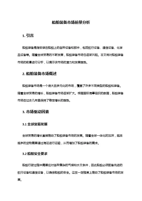 2024年船舶装备市场前景分析