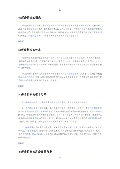 《杜邦分析法》word版