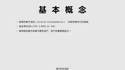 宫颈机能不全的诊断及PPT课件