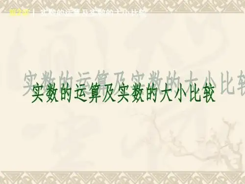 中考复习之实数的运算及实数的大小比较
