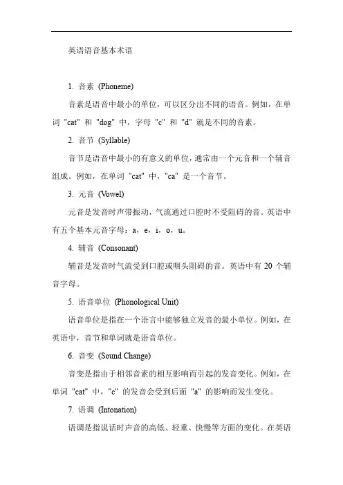英语语音基本术语