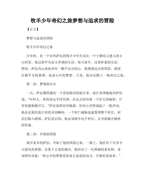 牧羊少年奇幻之旅梦想与追求的冒险