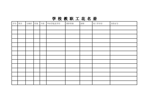 学校教职工花名册