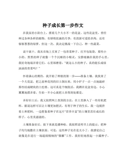 种子成长第一步作文