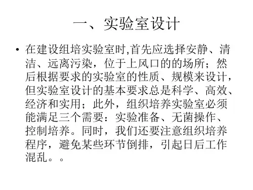 研究型组培室的设计规划