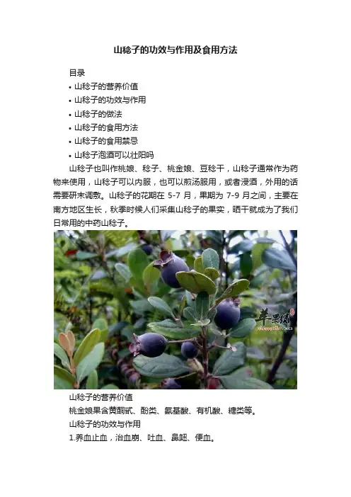山稔子的功效与作用及食用方法