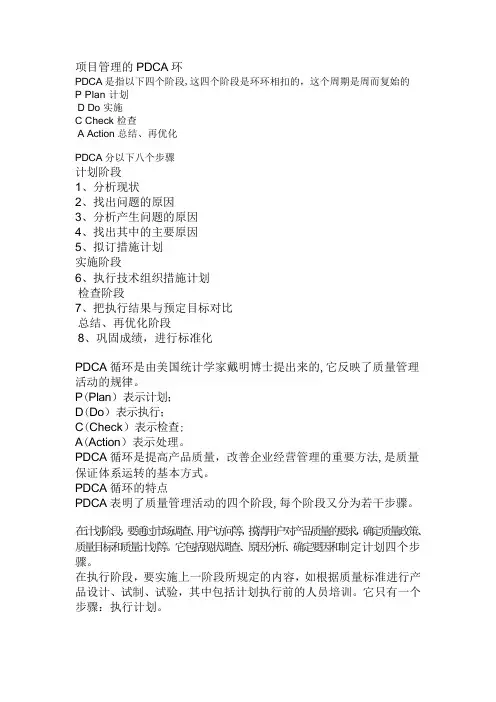 项目管理PDCA