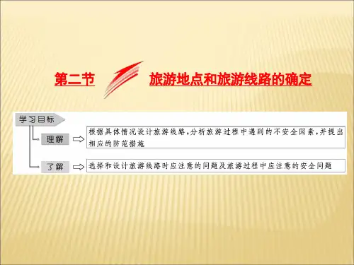 2017-2018学年高中地理中图版选修三《旅游地理》课件：3.2旅游地点和旅游线路的确定课件(共29张PPT)
