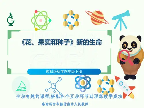 教科版科学四年级下册《花、果实和种子》新的生命