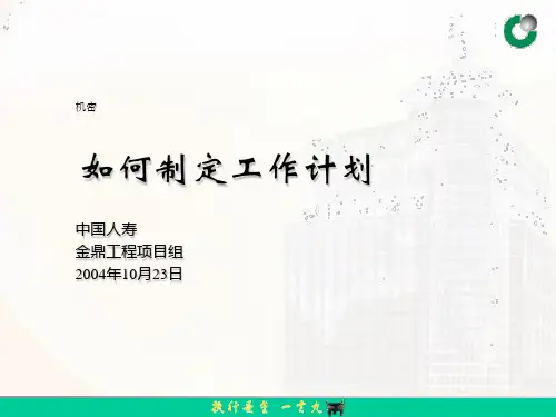 如何制定工作计划