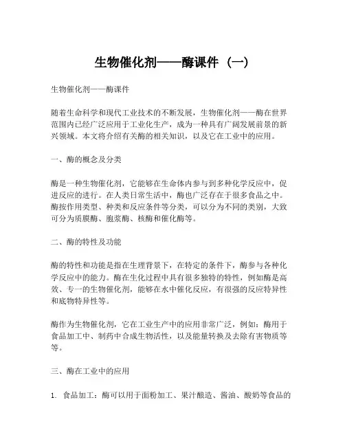 生物催化剂——酶课件 (一)