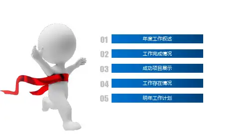 工作总结汇报类ppt模板蓝色大气课件
