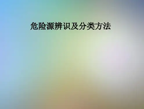 危险源辨识及分类方法