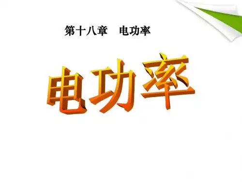 《电功率》PPT课件4 (共31张PPT)