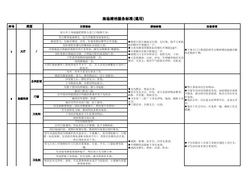 案场清洁服务标准(通用)
