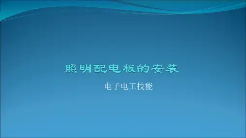 照明配电板的安装PPT课件