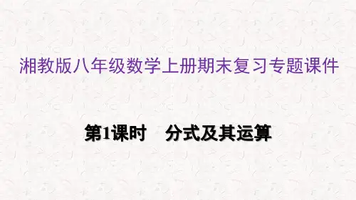 湘教版八年级数学上册期末复习专题课件